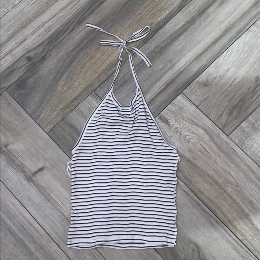 Striped halter top